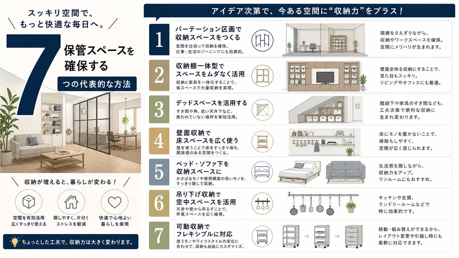 保管スペースを確保する具体的な方法